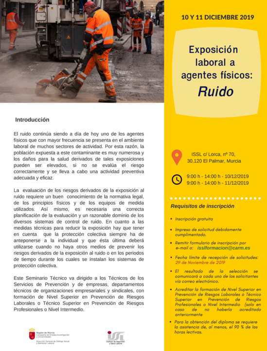 Seminario Técnico "Exposición laboral a agentes físicos: Ruido"