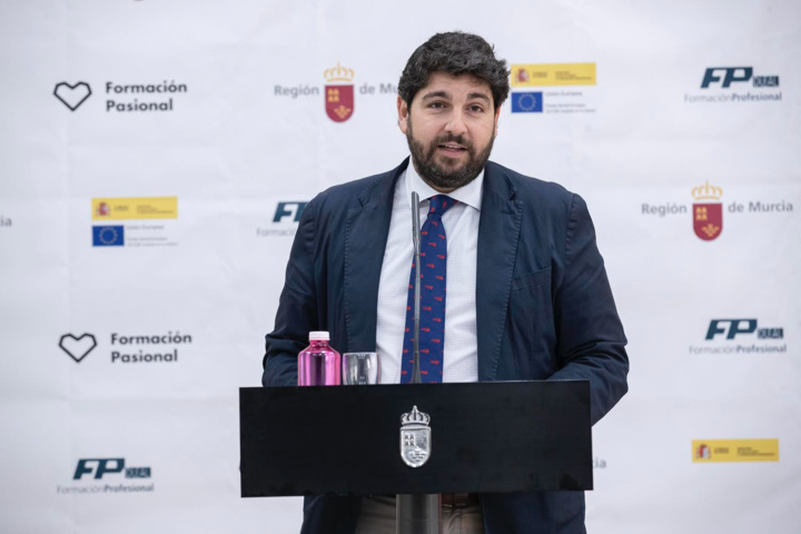 El presidente de la Comunidad, Fernando López Miras, presenta 20 medidas prioritarias del Gobierno regional en materia de Formación Profesional para 2020