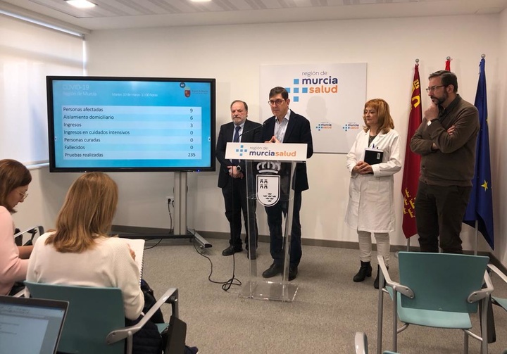 El consejero de Salud, Manuel Villegas, ofreció la última actualización sobre coronavirus