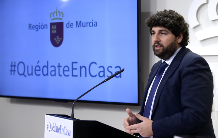 Rueda de prensa del presidente de la Región de Murcia