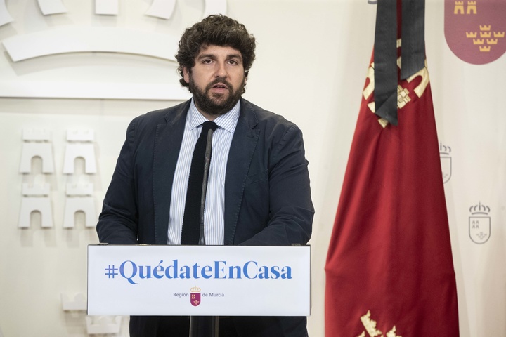 Rueda de prensa del presidente de la Región de Murcia