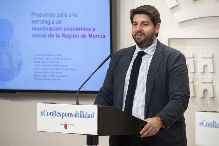 Reunión del presidente de la Comunidad, Fernando López Miras, con el Grupo Asesor Económico para la Estrategia Regional para la Reactivación Económica y Social (2)