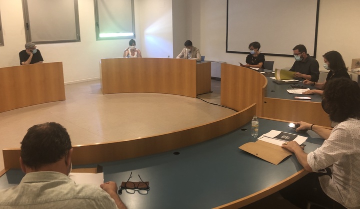 Imagen de la reunión de la comisión técnica de artes visuales, cine y audiovisuales del Plan CREA