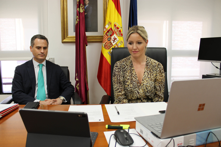 La consejera de Empresa, Industria y Portavocía, Ana Martínez Vidal intervino por videoconferencia en el Consejo de Administración de Avalam