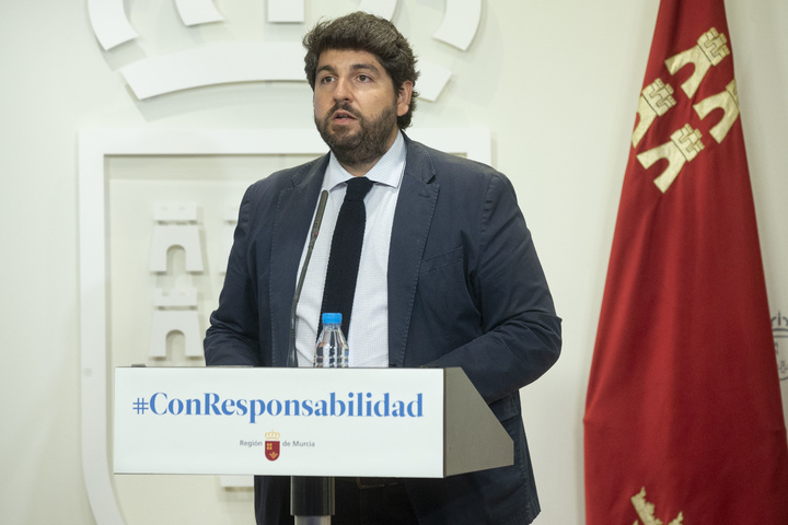 Rueda de prensa del presidente del Gobierno regional, tras la reunión del Comité de Seguimiento Pos-Covid-19