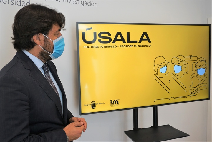 Miguel Motas presenta la nueva campaña de la Comunidad para concienciar sobre el uso obligatorio de la mascarilla (II)