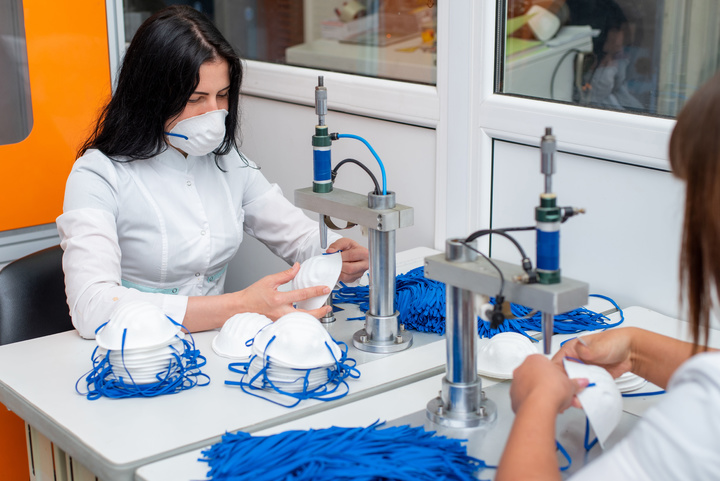 Proceso de producción de mascarillas