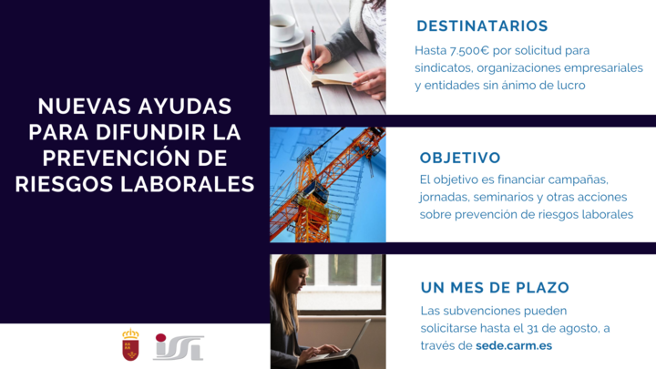 Gráfico sobre las ayudas para difundir la prevención de riesgos laborales