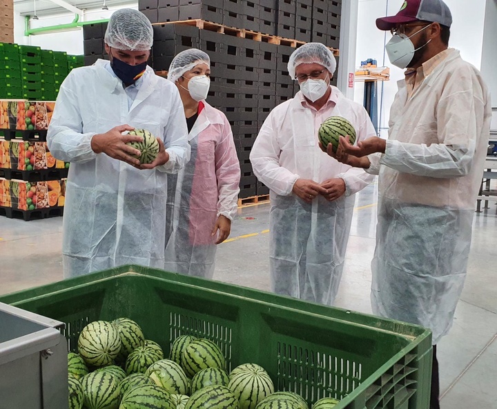 El consejero Luengo visita Worlmark Alimen tos Ecológicos y destaca que "la Región de Murcia  es la que más porcentaje de su territorio destina a cultivo ecológico en Europa"