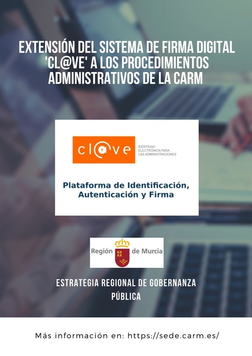 Cartel informativo de la extensión del sistema de firma digital 'Cl@ve'