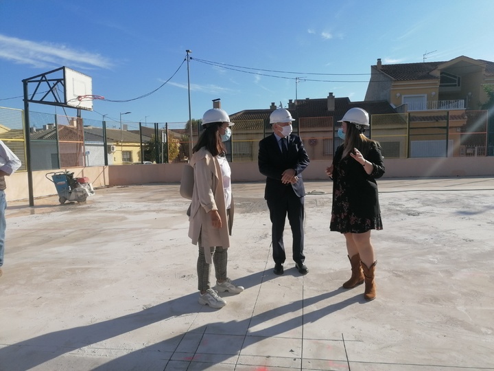 Visita obras colegio San José Las Torres de Cotillas