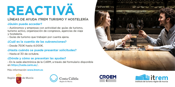 Ayudas enmarcadas dentro  de  la estrategia 'Reactivä' de la Comunidad Autónoma