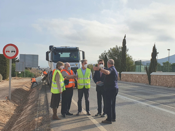 La Comunidad refuerza la seguridad de los taludes de la carretera que une Los Belones con Portmán