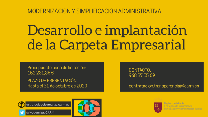 Banner informativo sobre el procedimiento abierto