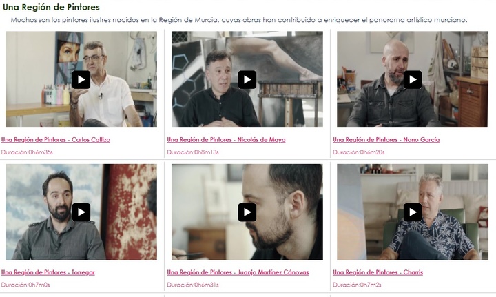 Captura de la miniserie documental 'Región de Pintores', que está disponible en la web cine.patrimonio.digital y en el canal de youtube 'Un patrimonio de cine'