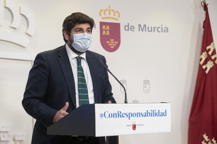 Rueda de prensa del presidente de la Región de Murcia