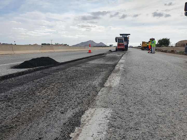 Imagen de archivo de las últimas obras realizadas en la autovía del Mar Menor (RM-19) el pasado año