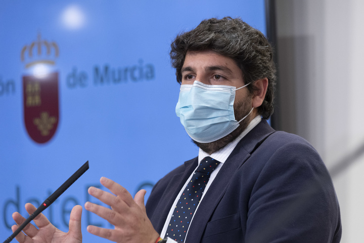 Rueda de prensa del presidente de la Región de Murcia