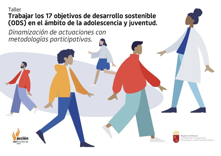 Cartel del taller 'Trabajar los Objetivos de Desarrollo Sostenible con los jóvenes, a partir del uso de herramientas participativas'