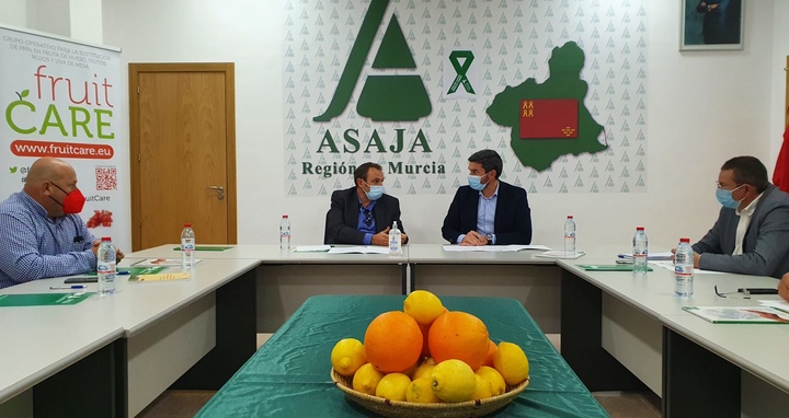 El consejero Antonio Luengo durante su participación en la Sectorial del Limón de Asaja (Asociación Agraria de Jóvenes Agricultores)