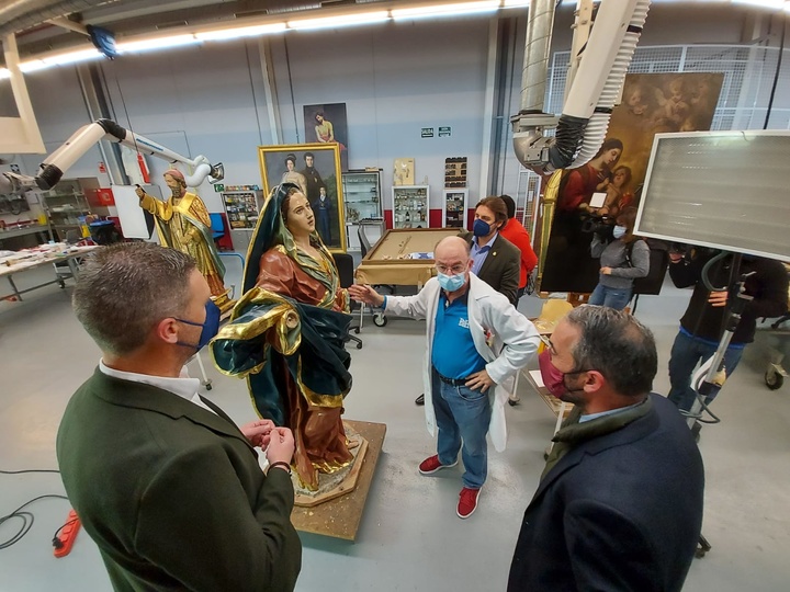 El Centro de Restauración trabaja en la recuperación de la Dolorosa de un discípulo caravaqueño de Salzillo