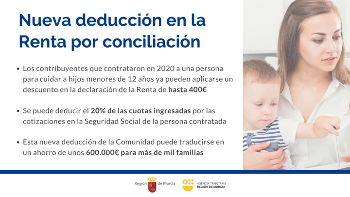 Nueva deducción en la Renta por contrataciones para el cuidado de menores de 12 años