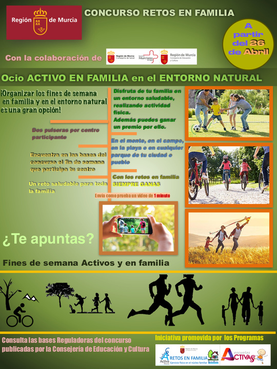 Cartel del concurso Retos en Familia