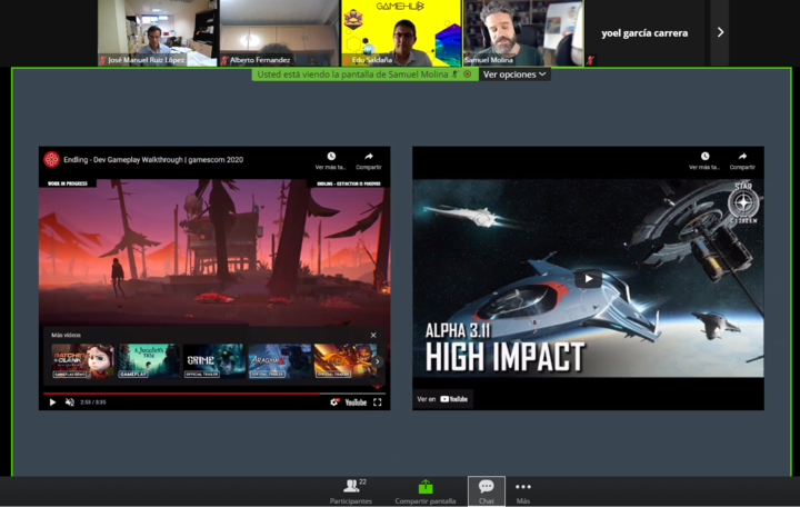 Clase magistral impartida por el experto Samuel Molina, que trató sobre el diseño de juegos, dentro del programa Game Hub del INFO (Instituto de Fomento)