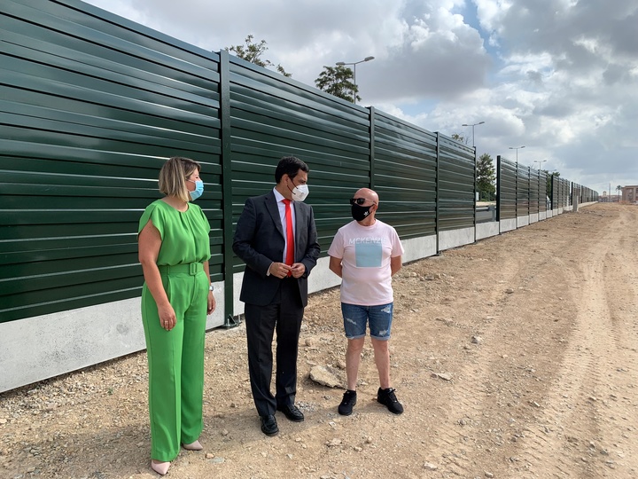 Instalación de pantallas acústicas en la Ronda Transversal de Cartagena
