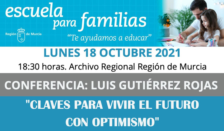 Cartel de la próxima conferencia de 'Escuela para familias'