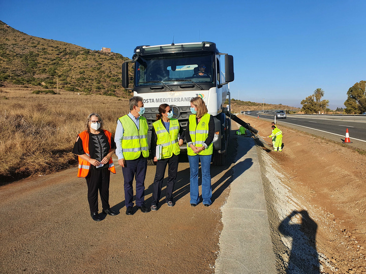 Obras de mejora del drenaje de la vía rápida de La Manga (1)