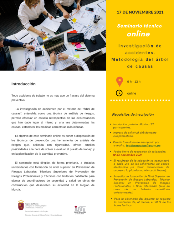 Seminario técnico "Investigación de accidentes. Metodología del árbol de causas"