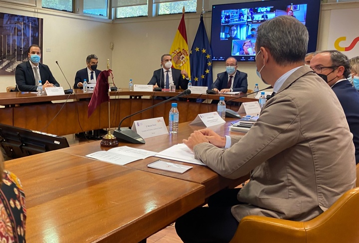 El consejero de Presidencia, Turismo y Deportes, Marcos Ortuño, en la conferencia sectorial de deporte