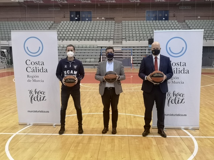 El partido 'Costa Cálida' entre Universidad Católica San Antonio de Murcia Murcia Club Baloncesto y Real Madrid proyectará la imagen de la Región como destino turístico en todo el país