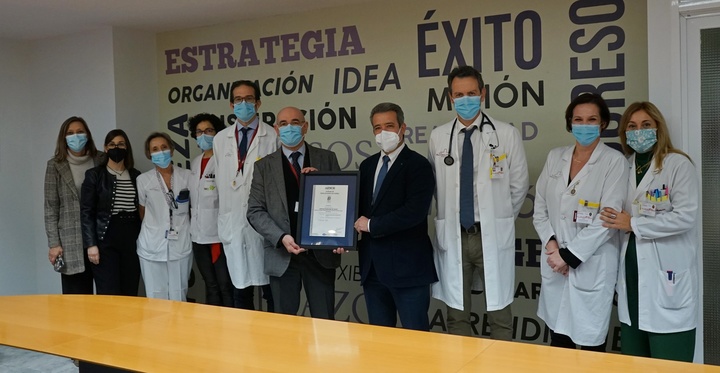 Certificado Aenor a Cirugía Cardiovascular de La Arrixaca