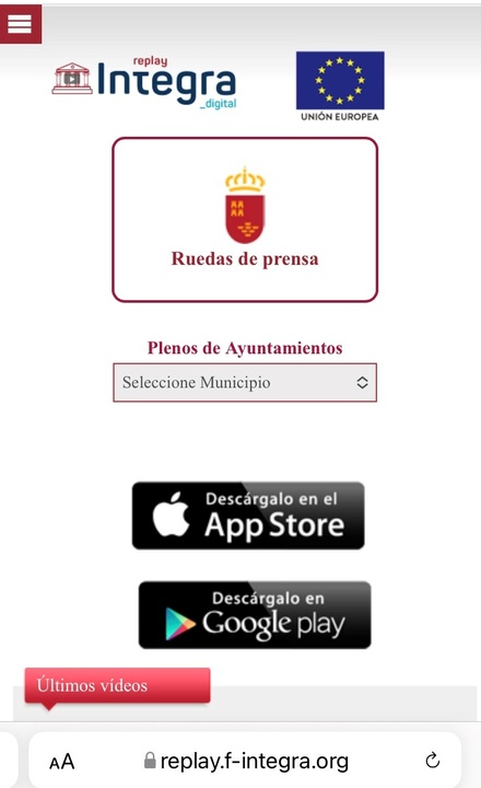 Imagen de la plataforma REPLAY