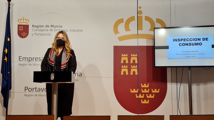 La directora general de Consumo y Artesanía, Sonia Moreno, presentó el Plan de Inspección de Consumo 2022