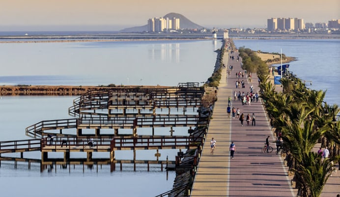 El paseo de los Molinos, en San Pedro del Pinatar, en una imagen de archivo