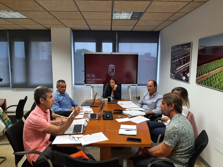 La directora general, Remedios García, durante la reunión con los representantes de las OPFH.