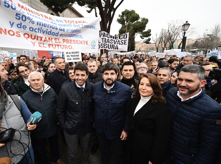 López Miras, durante su participación en la manifestación en Madrid para defender el trasvase Tajo-Segura (3)
