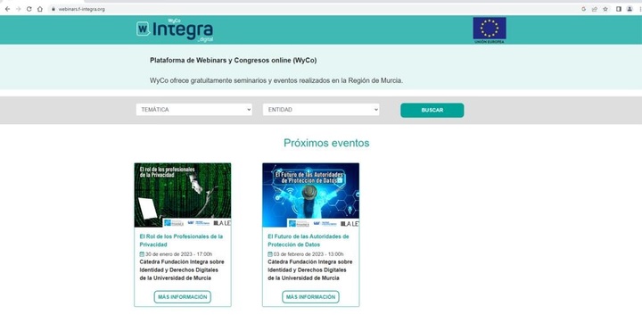 La Fundación Integra organiza sendos seminarios 'online' con motivo del Día Europeo de la Protección de Datos