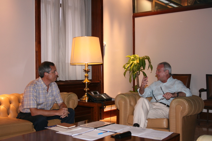 El presidente de la Comunidad recibe al alcalde de Archena