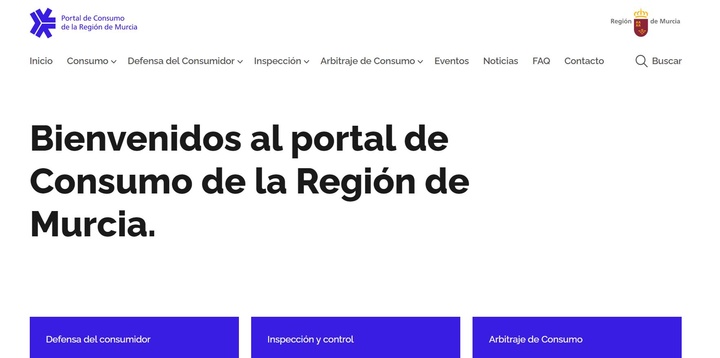 Nueva página web de Consumo