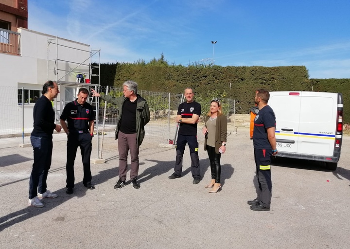 La gerente del CEIS visita las obras de remodelación de la segunda fase del Parque de Bomberos de Cieza, en el que el Gobierno Regional invierte 320.000 euros
