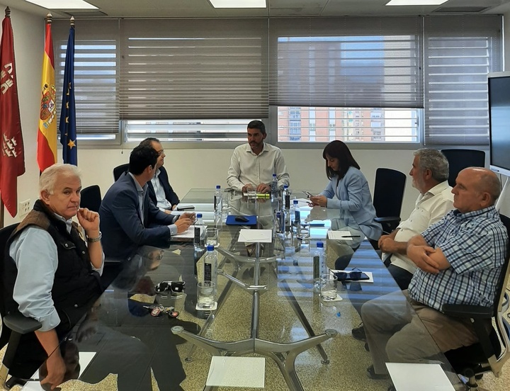 El consejero Antonio Luengo presidió la reunión que mantuvo con representantes de Fecoam y Agrupal.