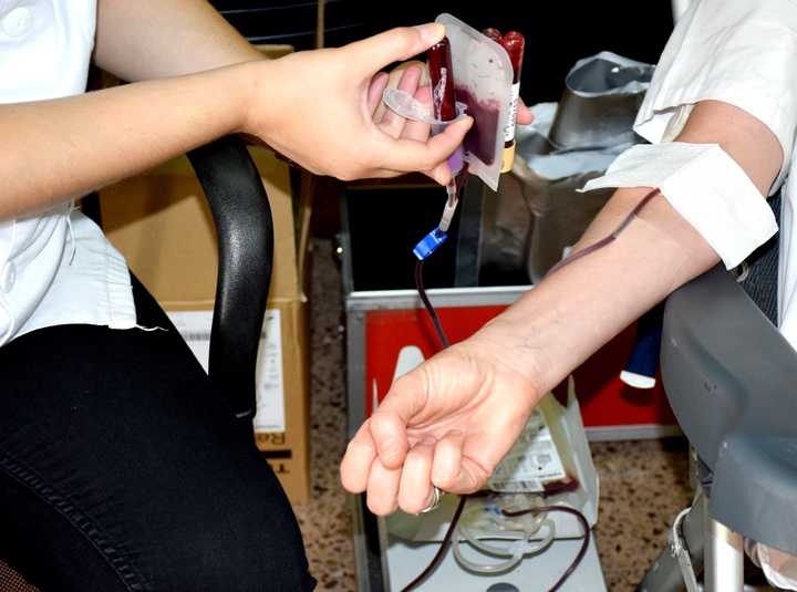 Donación de sangre.