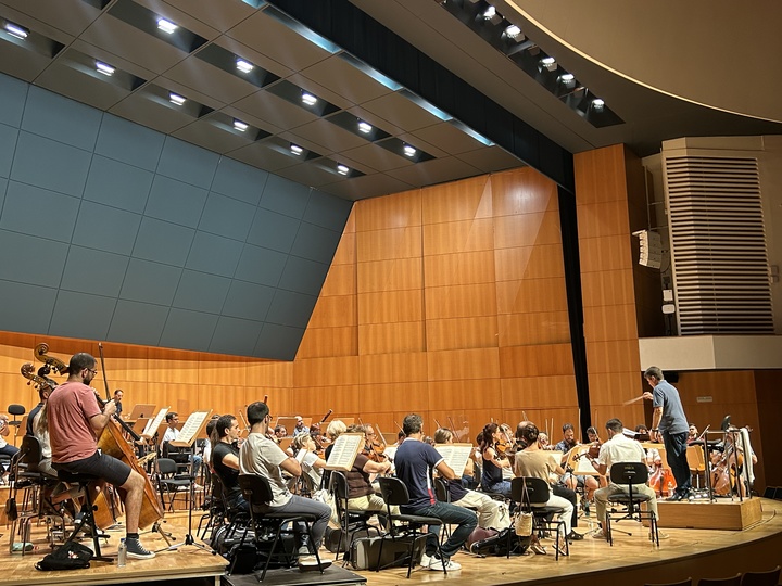 Ensayo de la OSRM para este primer concierto de apertura de la temporada sinfónica.