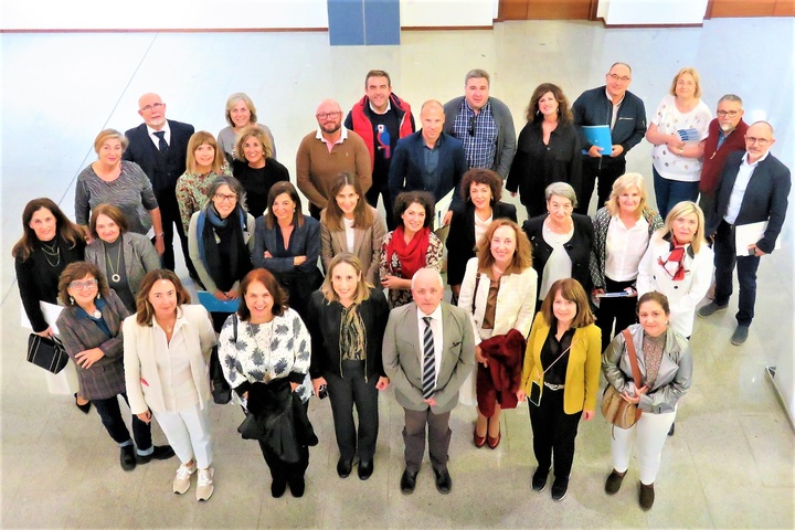 Profesionales de la Comunidad, tras la entrega de diplomas.