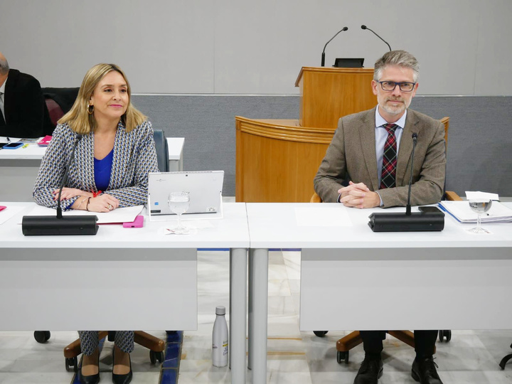 La consejera de Política Social, Familias e Igualdad, Conchita Ruiz, durante su comparecencia en la Asamblea Regional para presentar el proyecto de presupuestos de su departamento para 2024 (2 de 2)