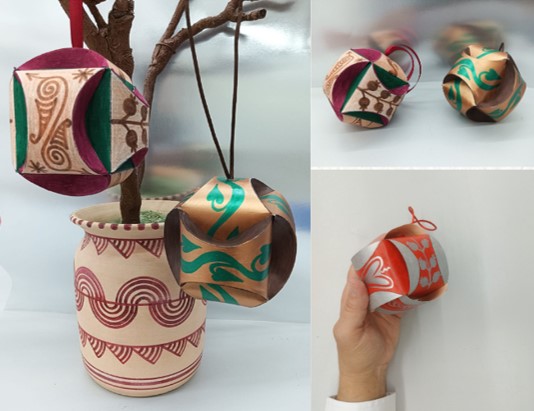 Taller de bolas navideñas íberas.